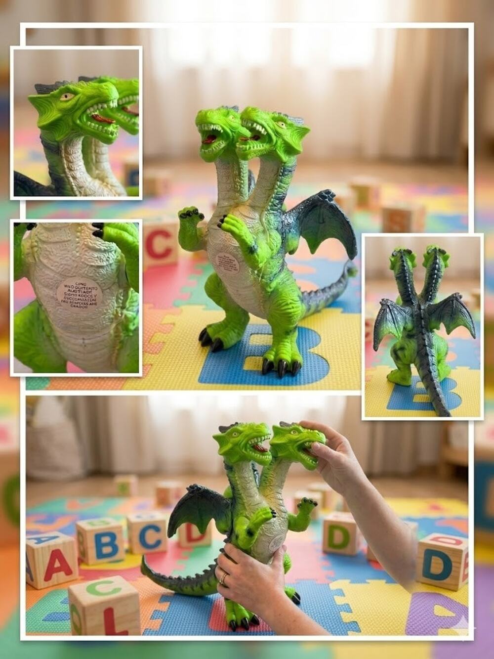 Wild Earth Jumbo 2-Headed Dragon Action Figure
